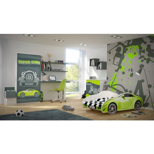 Krevet sportski auto - zeleni (160 x 80 cm) slika 3