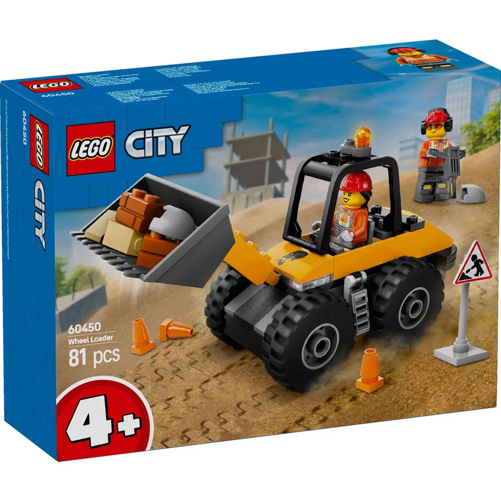 LEGO 60450 Žuti građevinski utovarivač sa točkovima slika 1