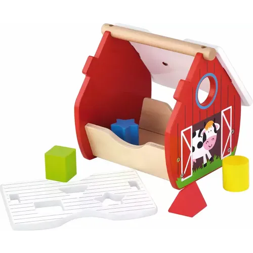 Viga Didaktička igračka Activity Farm - Drvena kućica sa aktivnostima slika 3
