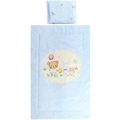 LORELLI RANFORCE 3-dijelni Set Posteljine Bear Party Blue 100 x 150 cm slika 1