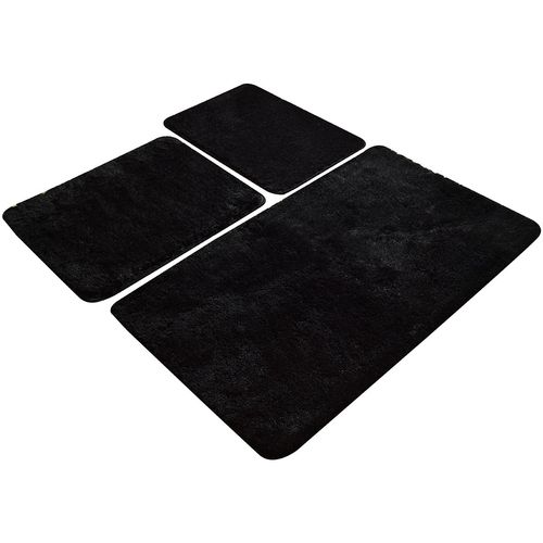 Havai - Black Black Acrylic Bathmat Set (3 Pieces) slika 2