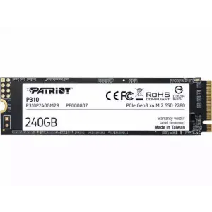 SSD M.2 NVMe 240GB Patriot P310 1700MBs/1000MBs P310P240GM28