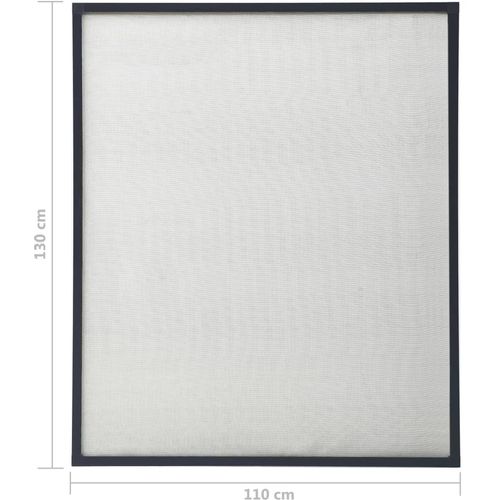 Zaslon protiv insekata za prozore antracit 110 x 130 cm slika 5