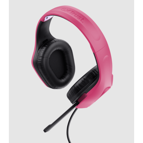 Trust GXT 415P Zirox slušalice žičane pink gaming slušalice, 200 cm kabl, 3.5 mm, over-ear, mikrofon slika 2