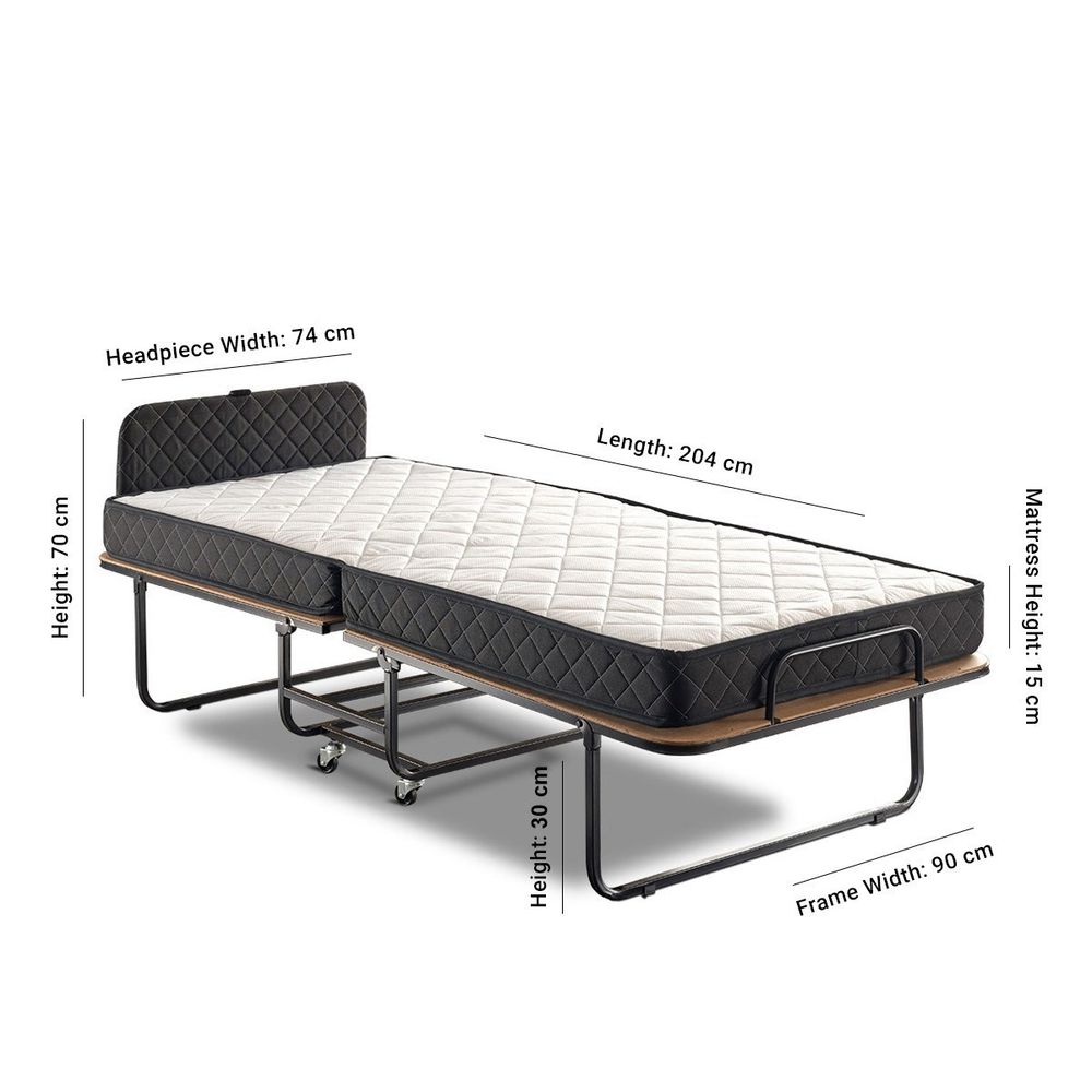 XL Katlanji Krevet WhiteBlack slika 8