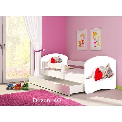 Deciji krevet ACMA II 180x80 F + dusek 6 cm WHITE40 slika 1