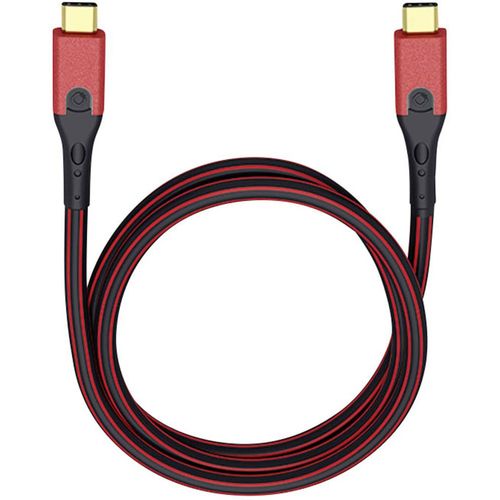 USB 3.0  [1x muški konektor USB-C® - 1x muški konektor USB-C®] 1.00 m crvena/crna pozlaćeni kontakti Oehlbach USB Evolution CC slika 1