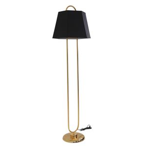 Elips Gold Lambader Prizma Siyah Abajurlu Gold Floor Lamp