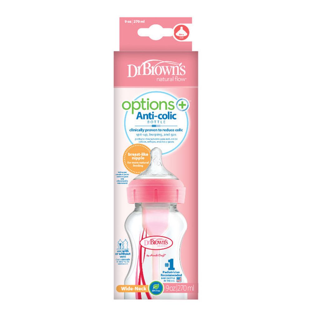 Wb91601 oz/270 ml pp mogućnosti širokog grla + bočica, ružičasta, pakiranje od 1 komada slika 2
