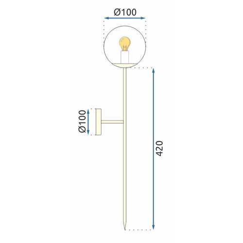 TOOLIGHT SVJETILJKA ZIDNA ZLATO MODERNO 52cm APP578-1W slika 11