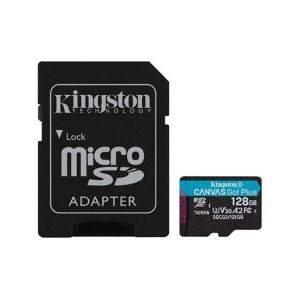 Kingston MicroSD 128GB Canvas GoPlus Class10 UHS-I U3 V30 A2, SDCG3/128GB