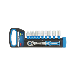 Högert  Set nasadnih ključeva s čegrtaljkom 11 dijelni (4-13mm), 1/4", CrV, 72 zuba, blister