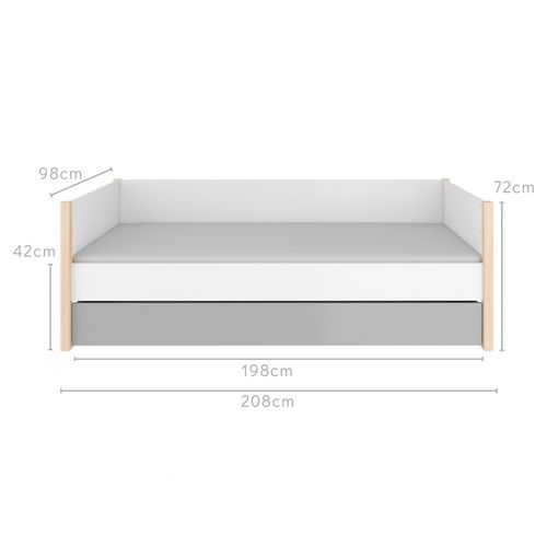 Bellamy Pinette krevet 90x200 cm, white slika 7