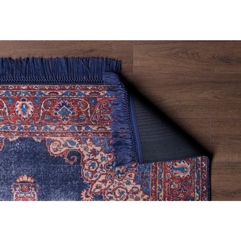 Tamnoplavi Višebojni Tepih 'Blues Chenille' - AL 87 (230 x 330 cm) slika 4