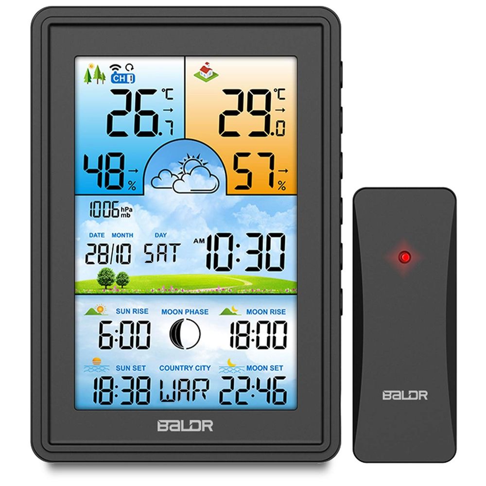 Meteorološka stanica s zaslonom BD-906 crna slika 2