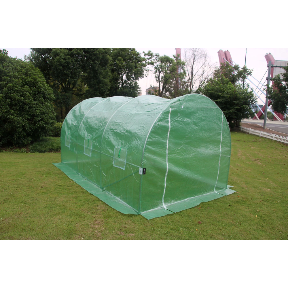 Vrtni tunelski staklenik 4 × 2,5 × 2 m, 10 m², s metalnom konstrukcijom i UV-otpornom folijom slika 6