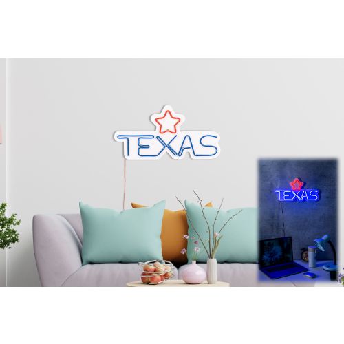 Wallity Ukrasna plastična LED rasvjeta, Texas Lone Star Red slika 3