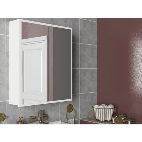 Kayla - White White Bathroom Cabinet slika 3