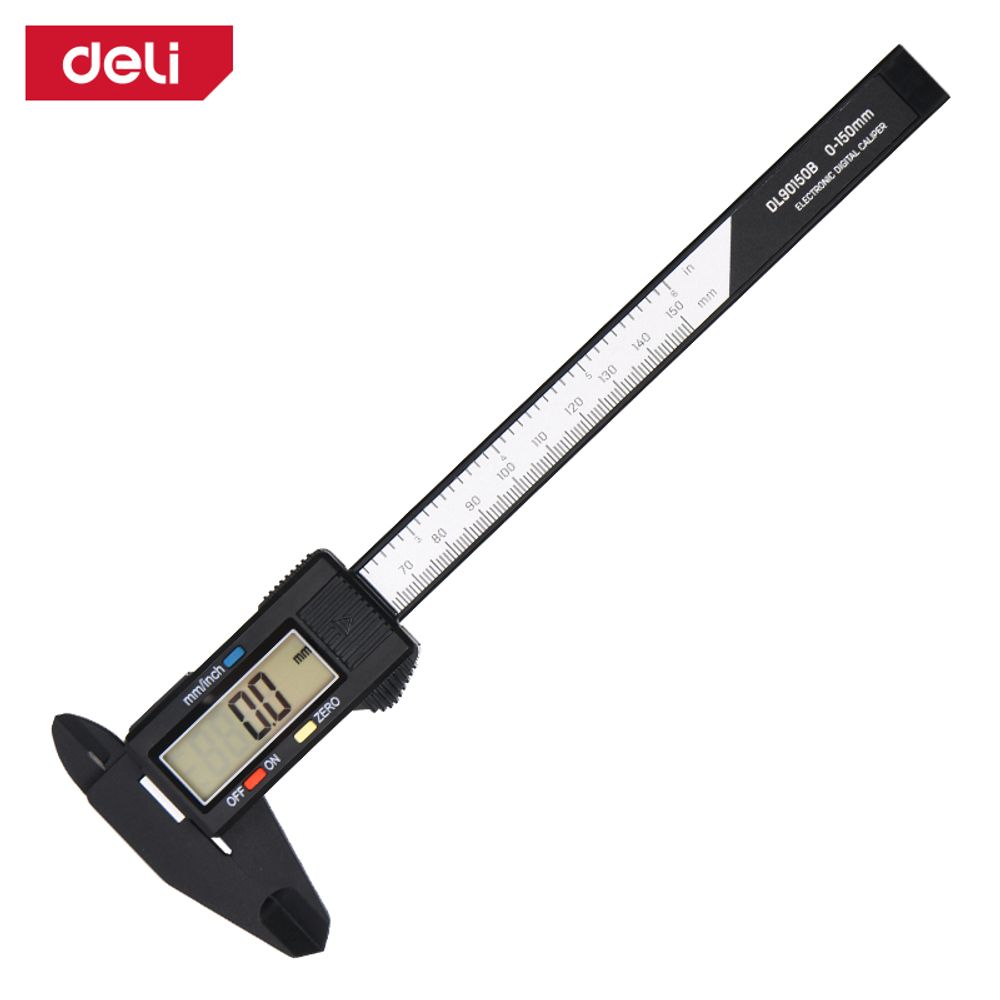 DIGITALNI ŠUBLER 0-150MM FIBER BLACK DELI EDL90150B slika 1