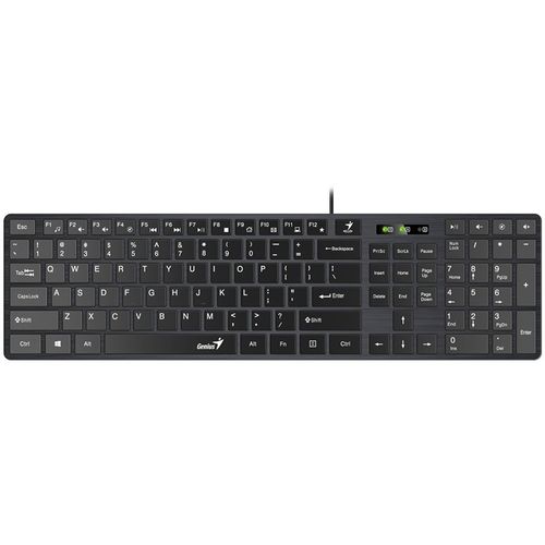 GENIUS SlimStar C126 USB US crna tastatura+ USB crni miš slika 6