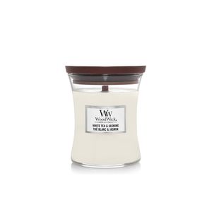 WOODWICK CLASSIC MEDIUM, svijeća mirisna White tea & jasmine