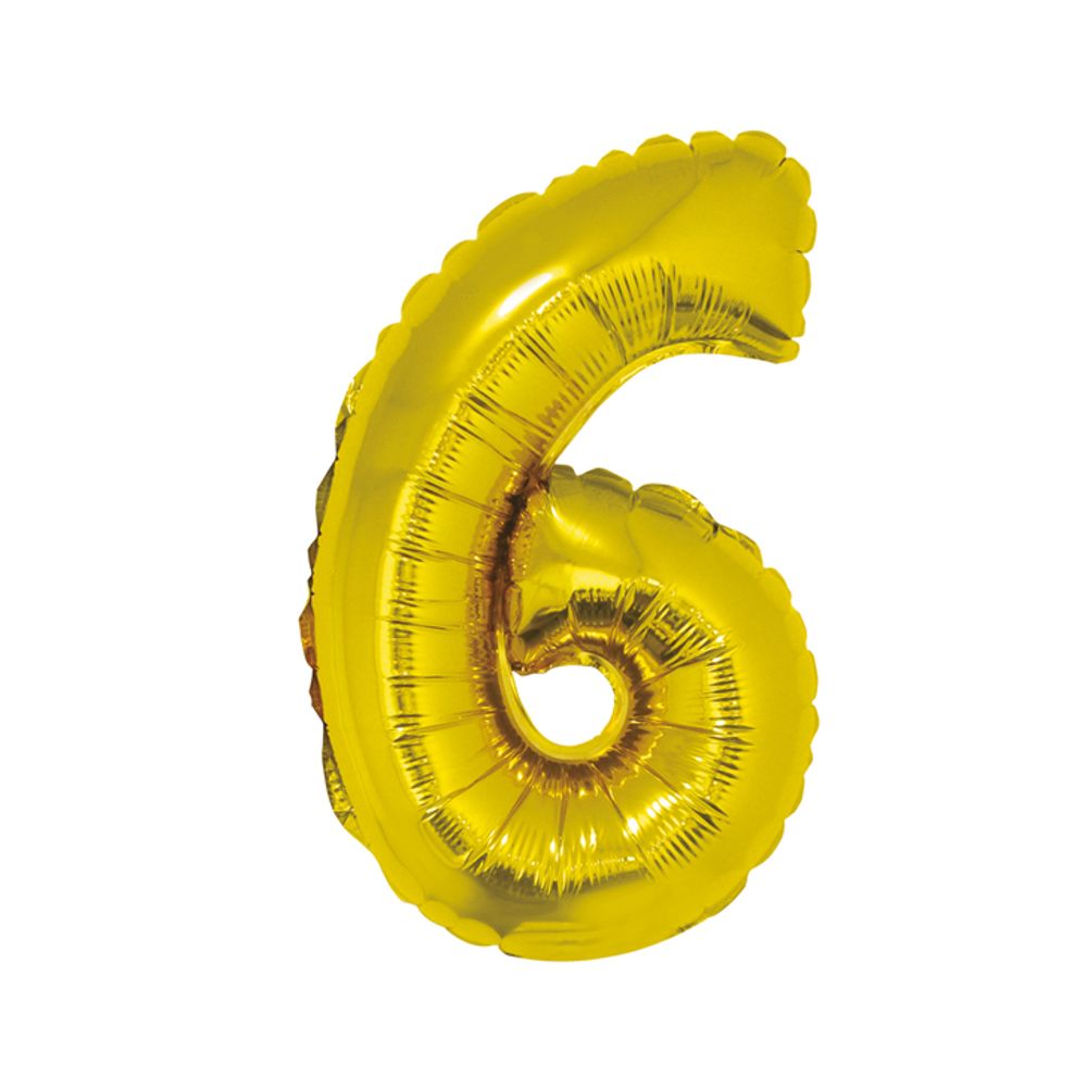 FG-C35Z6 Folijski balon 6 Zlatni 35cm slika 1