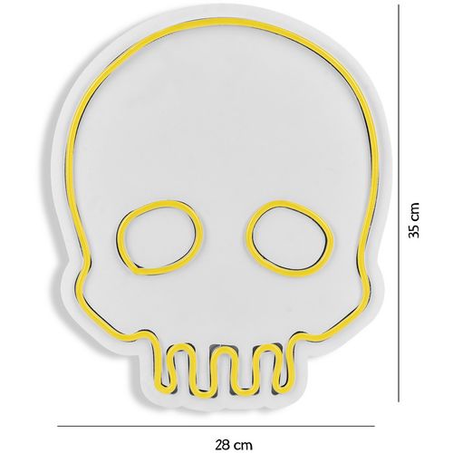 Wallity Ukrasna plastična LED rasvjeta, Skull - Yellow slika 8