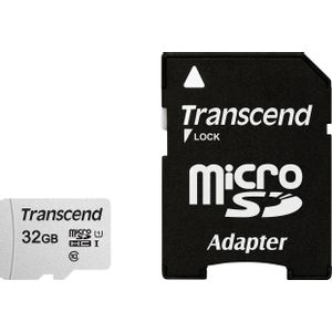 Transcend TS32GUSD300S-A Micro SD 32 GB, Class 10 U1, Read up to 95MB/s w/SD Adapter