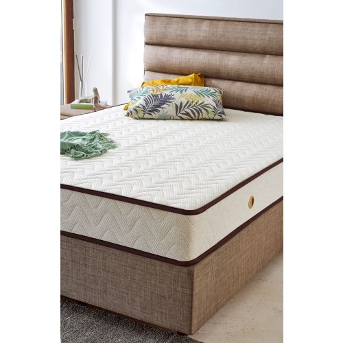 Woody Fashion Madrac, Bijela boja Smeđa, Visco Exclusive 140x190 cm Double Size Memory Foam Luxury Soft Mattress slika 4