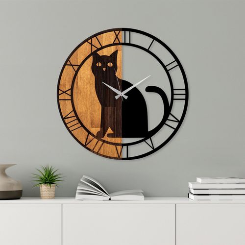 Wallity Ukrasni drveni zidni sat, Wooden Clock - 54 slika 1