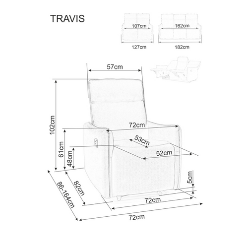 Fotelja Travis - Baršun - Bež slika 6