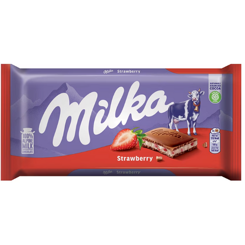 MILKA Čokolada STRAWBERRY 100G slika 1