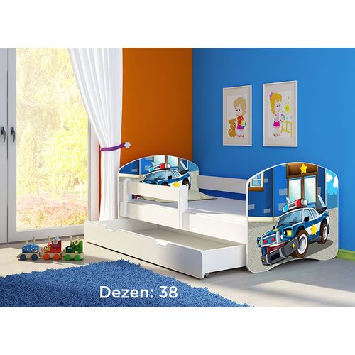 Deciji krevet ACMA II 180x80 F + dusek 6 cm WHITE38 slika 1