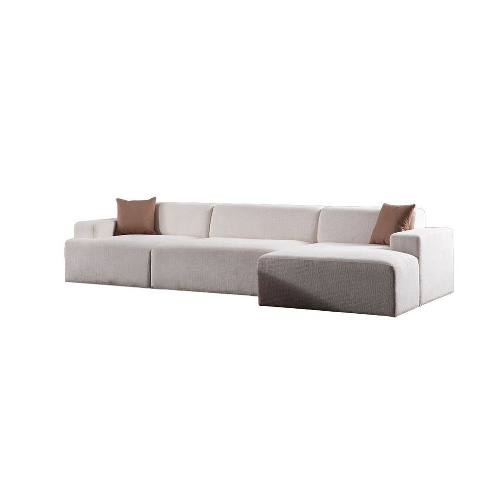 Ugaona Sofa Melva (L1,5 + O2 + Chl Desno) - bijela slika 4