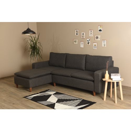 Atelier Del Sofa Kutna garnitura, Tamno siva, Lungo slika 3