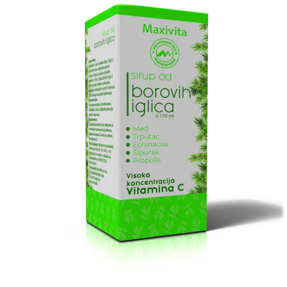 MAXIVITA SIRUP BOROVIH IGLICA 150ML slika 1