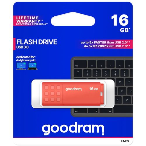 Memorija USB GoodDrive UME ORANGE 3.0 16gb narančasti RETAIL slika 3