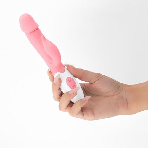 CRUSHIOUS MOCHI RABBIT VIBRATOR PINK WITH WATERBASED LUBRICANT INCLUDED slika 9