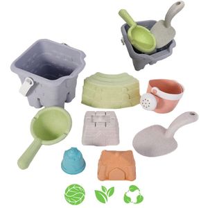 Woopie green set toranj s kantom za pijesak 8 kom. biorazgradiv organski materijal