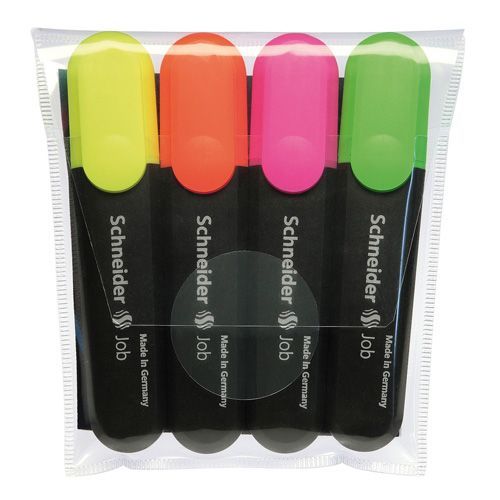 Tekstmarker Schneider, Job, 1-5 mm, set od 4 boje, PVC etui slika 2