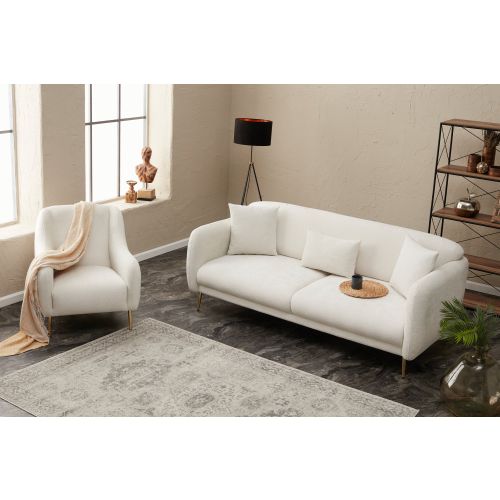 Atelier Del Sofa Trosjed na razvlačenje, Krem Zlato, Simena - Cream slika 2