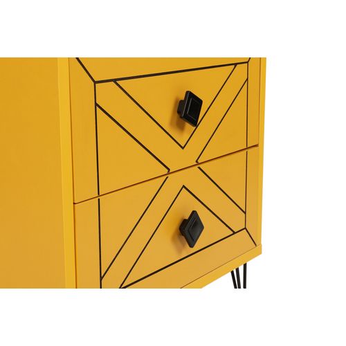 Luna - Yellow Yellow Nightstand slika 9