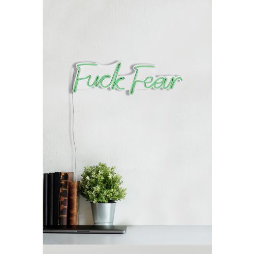 Wallity Ukrasna plastična LED rasvjeta, Fuck Fear - Green slika 13