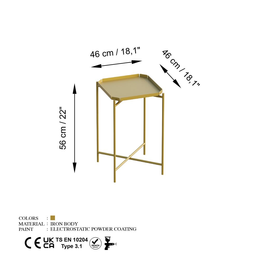 Kafa stol Shb-008-A, zlatna boja slika 6