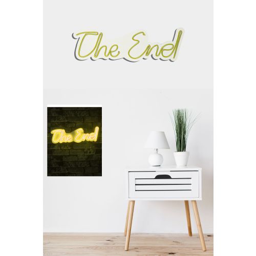 Wallity Ukrasna plastična LED rasvjeta, The End - Yellow slika 3