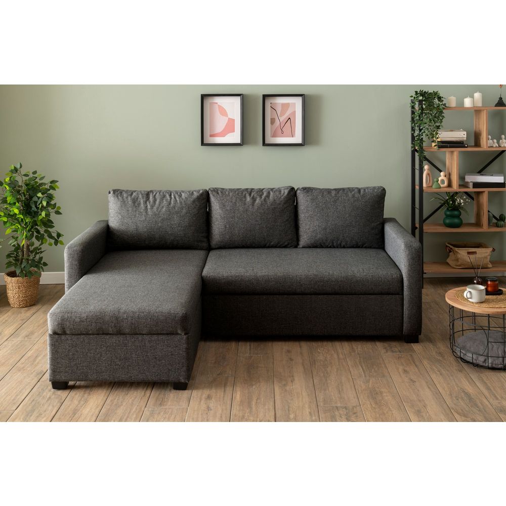 Krevetna ugaona sofa Kado – siva slika 3