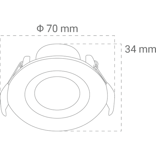 LED downlight Green Tech 240 lm, 3W, 3CCT, 3000K-4000-6500K, bijeli slika 2