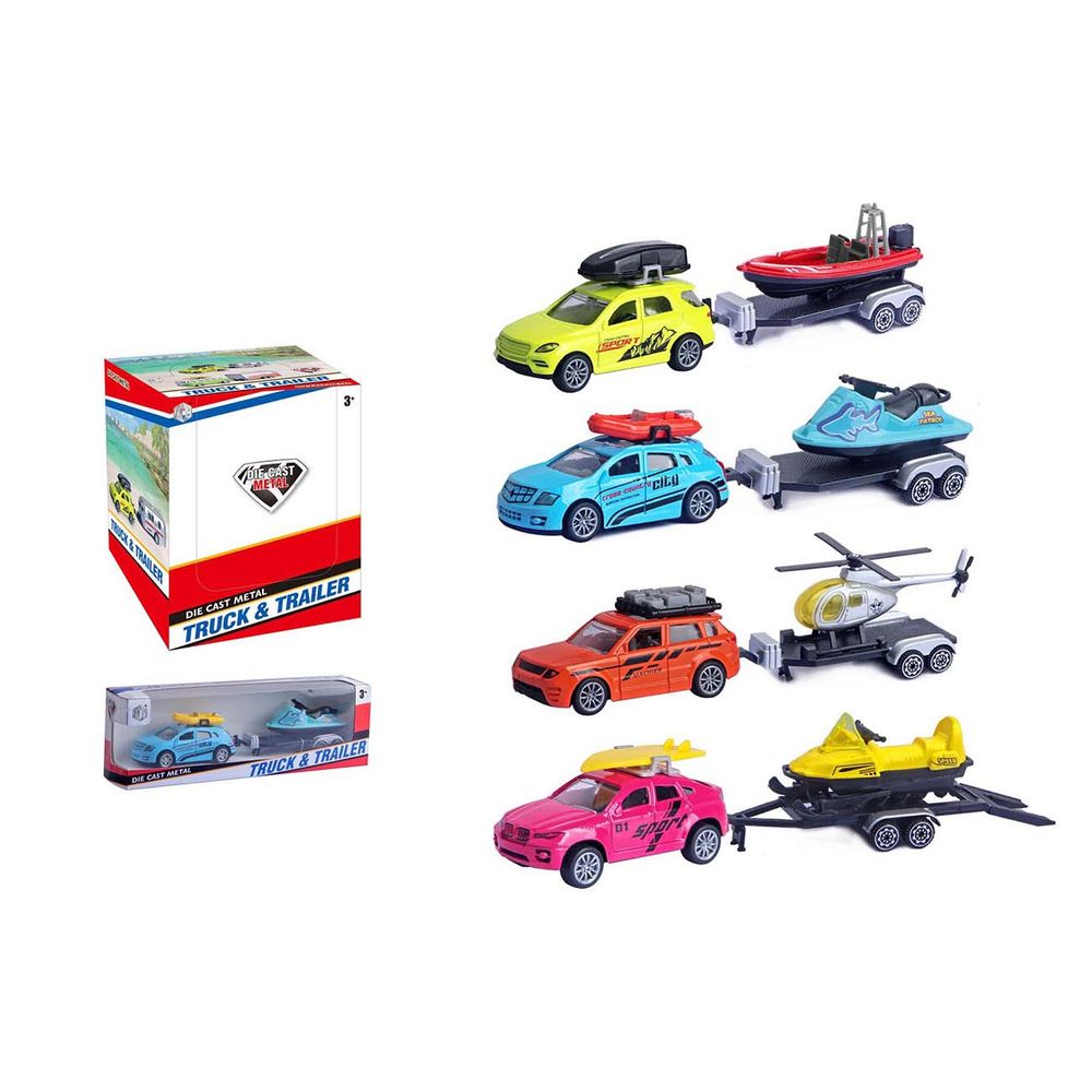 Auto sa prikolicom DIE-CAST, 1:52, 6s slika 2
