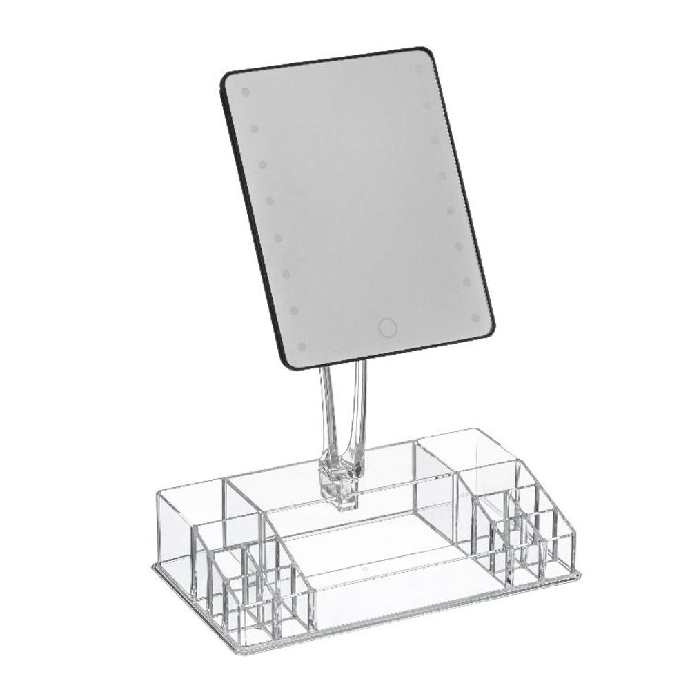 FIVE SELENA MAKE-UP ORGANIZaTOR SA LED OGLEDALOM 28.2x16.4x38cm TRANSPARENT slika 1