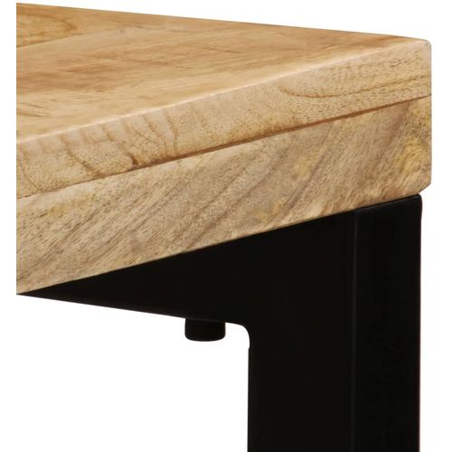 Blagovaonski stol 115 x 55 x 76 cm masivno drvo manga i čelik slika 45